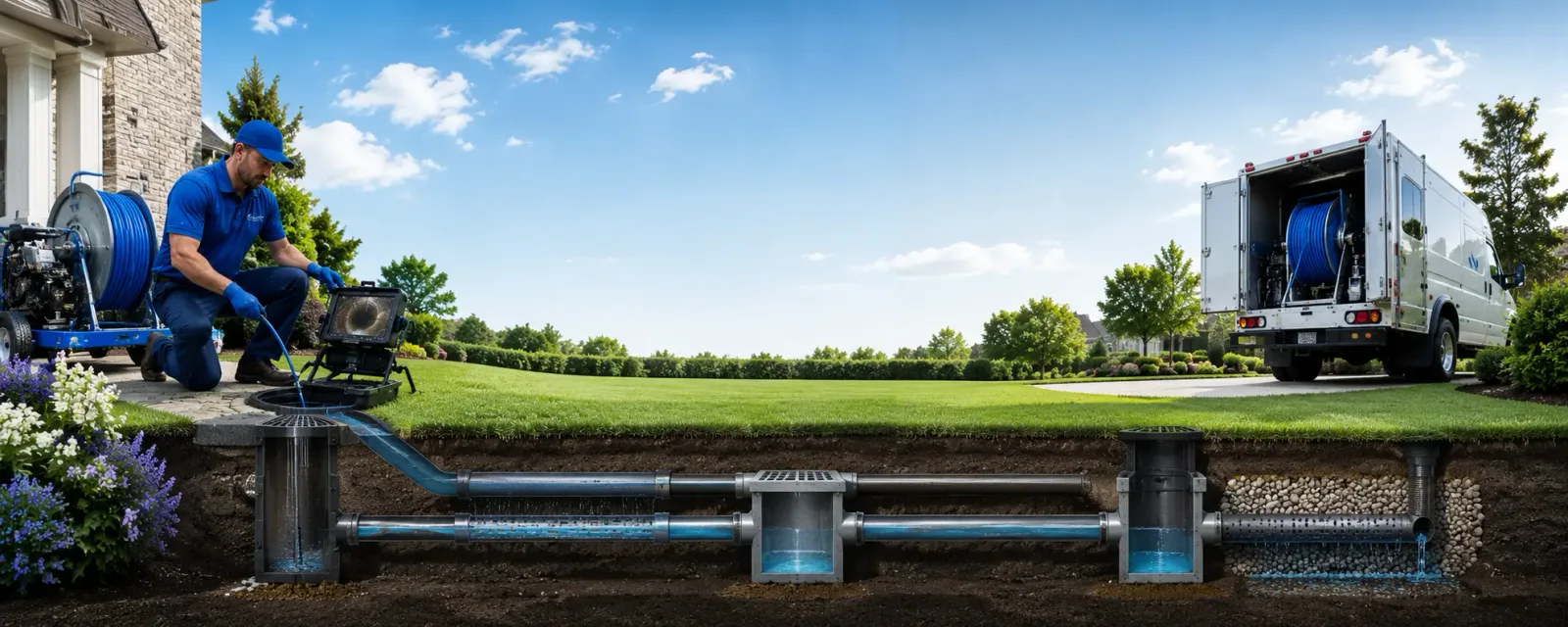 Outdoor drain cleaning information for Sextonville, WI